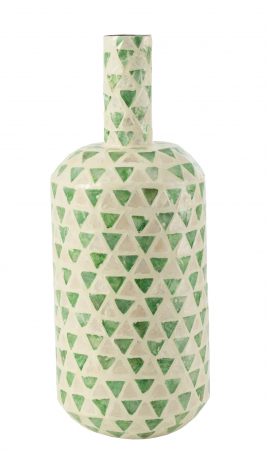 SALE % - Vaza Nuye, Hartie, Verde, 19x19x52.5 cm