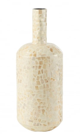 SALE % - Vaza Nuye, Paper, Crem, 19.5x19.5x51.5 cm
