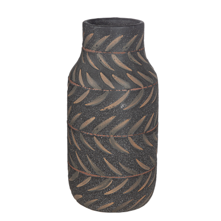 Vaza, „Oliva”, Ceramica, verde, negru, PU 3, H 26 cm, A. 13 cm VAZE SI GHIVECE - Vaza, „Oliva”, Ceramica, verde, negru, PU 3, H 26 cm, A. 13 cm