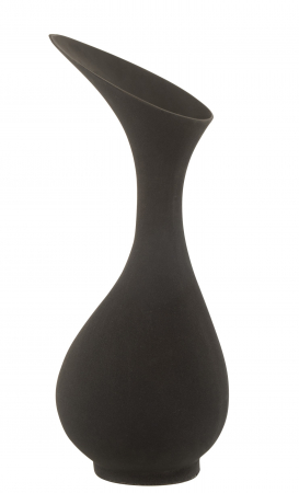 VAZE SI GHIVECE - Vaza Olivia, Aluminiu, Negru, 26x26x60 cm