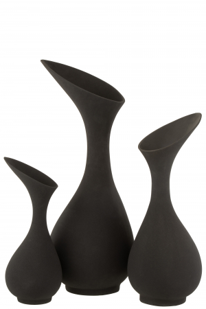 Vaza Olivia, Aluminiu, Negru, 32x30x77 cm [2]