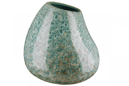 Vaza Organic, Ceramica, Verde, 21x19x19 cm [1]
