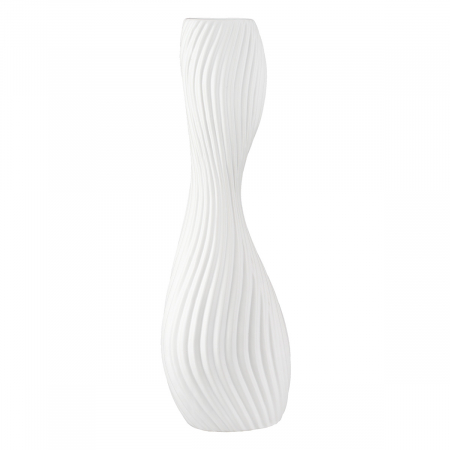 Vaza, organica, Faro, Ceramica, alba, PU 2, L. 8 cm, L. 13,5 cm, H. 40,5 cm [1]