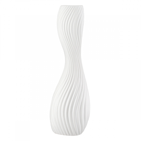 Vaza, organica, Faro, Ceramica, alba, PU 2, L. 8 cm, L. 13,5 cm, H. 40,5 cm VAZE SI GHIVECE - Vaza, organica, Faro, Ceramica, alba, PU 2, L. 8 cm, L. 13,5 cm, H. 40,5 cm
