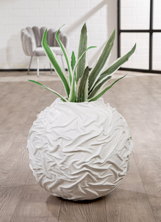 Vază, organică, rășină sintetică, albă, PU 1, H 48 cm, D 50 cm [2]