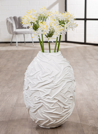 Vază, organică, rășină sintetică, albă, PU 1, H 60 cm, D 42 cm [2]