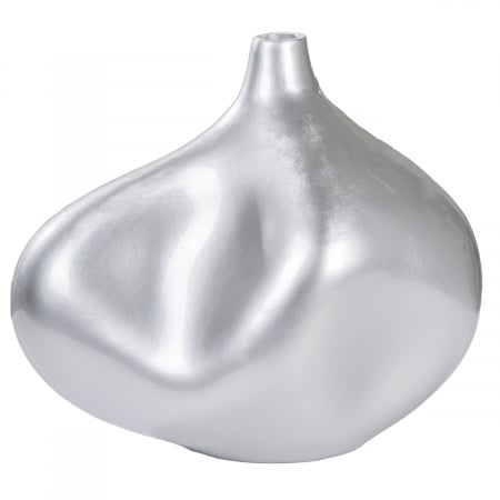 Vază, organică, rășină sintetică, argintie, PU 1, L. 25 cm, l. 37 cm, H 34 cm VAZE SI GHIVECE - Vază, organică, rășină sintetică, argintie, PU 1, L. 25 cm, l. 37 cm, H 34 cm