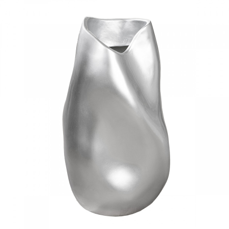 Vază, organică, rășină sintetică, argintie, PU 1, L. 27 cm, l. 29 cm, H 51 cm VAZE SI GHIVECE - Vază, organică, rășină sintetică, argintie, PU 1, L. 27 cm, l. 29 cm, H 51 cm