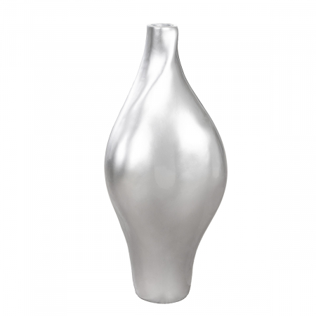 Vază, organică, rășină sintetică, argintie, PU 1, L. 28 cm, l. 38 cm, H 71 cm SALE % - Vază, organică, rășină sintetică, argintie, PU 1, L. 28 cm, l. 38 cm, H 71 cm