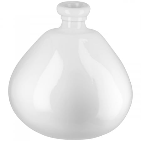 SALE % - Vază, organică, sticlă, albă, PU 1, H 32 cm, D 32 cm