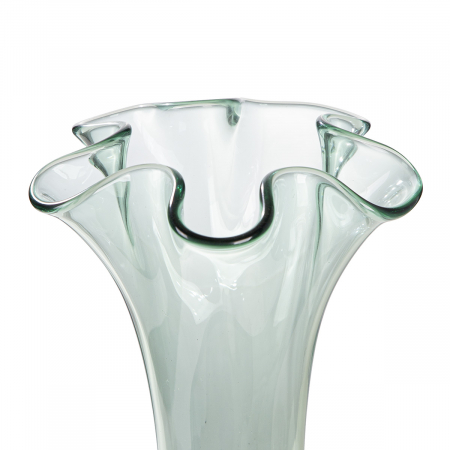 Vază, organică, sticlă, verde, PU 1, H 30 cm, D 20 cm [1]
