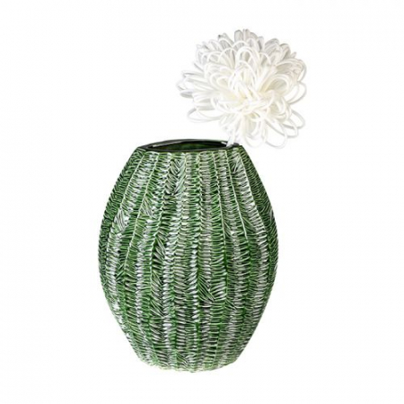 IN STOC - Vaza Organico, ceramica, verde, 10x24x31 cm