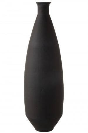 SALE % - Vaza Oval, Sticla, Negru, 24.5x24.5x80.5 cm