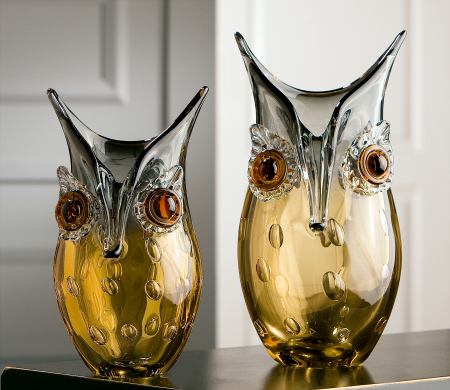 Vaza OWL, sticla, 14x27x12 cm [0]