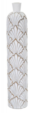 SALE % - Vaza Panama Tall, Rasina, Alb, 74x15.5x15.5 cm