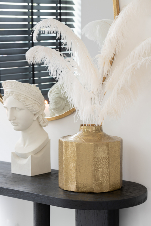 Vază, pătrată, metal, Auriu, S, L 30| W 30| H 28 cm [1]