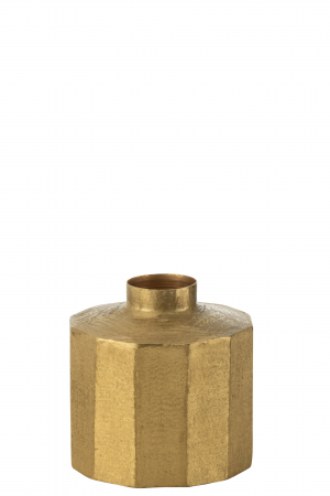 Vaze si boluri - Vază, pătrată, metal, Auriu, S, L 30| W 30| H 28 cm