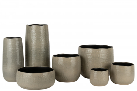 Vaza Pattern, Ceramica, Gri, 19x23x50 cm [1]