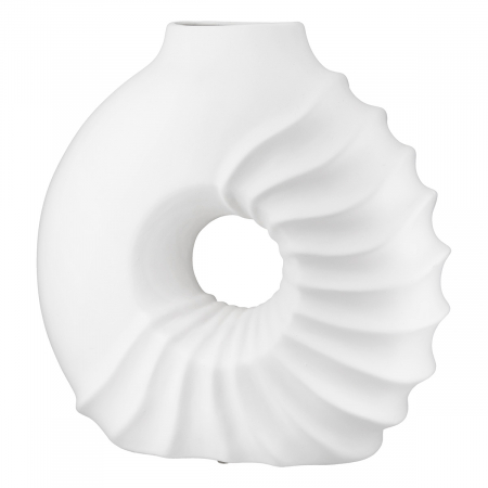 IN STOC - Vaza, Paula, Ceramica, alba, PU 2, L. 12 cm, L. 30 cm, H. 31 cm