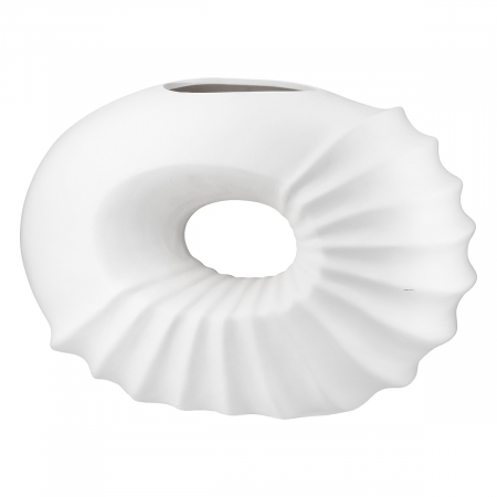 SALE % - Vaza, Paula, Ceramica, alba, PU 2, L. 12 cm, L. 35 cm, H. 25 cm
