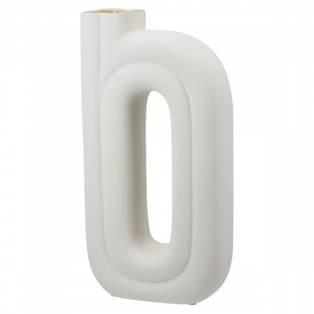 Vaza perforata, Oslo, Ceramica, alba, PU 3, L. 7,5 cm, L. 16,5 cm, H. 33 cm VAZE SI GHIVECE - Vaza perforata, Oslo, Ceramica, alba, PU 3, L. 7,5 cm, L. 16,5 cm, H. 33 cm