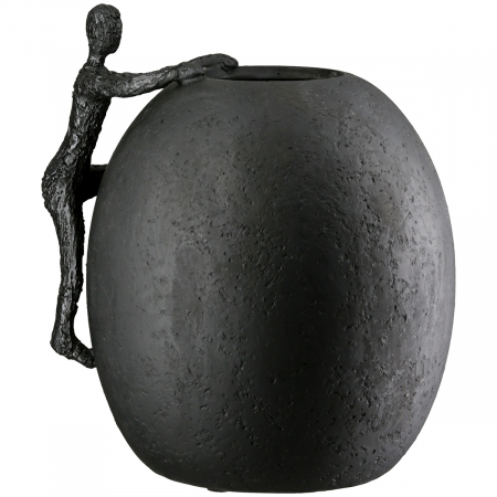 Vază, Persoană, Rășină sintetică, negru, PU 2, L. 17 cm, L. 20 cm, H 23 cm [1]