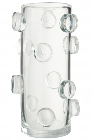 Vază, Pietricele Sticlă, Transparenta M, L 18| W 18| H 36 cm SALE % - Vază, Pietricele Sticlă, Transparenta M, L 18| W 18| H 36 cm