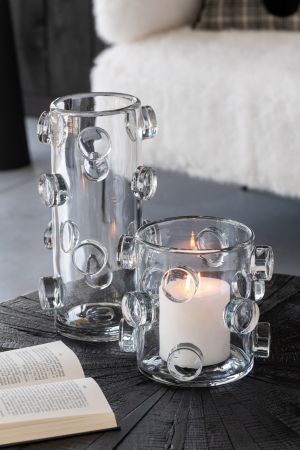 SALE % - Vază, Pietricele Sticlă, Transparenta S, L 21.5| W 21.5| H 20.5 cm