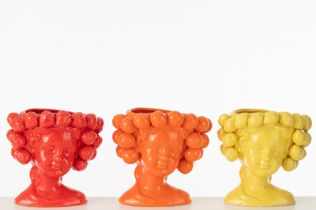 Vază, Portocale, ceramică, Orange, L 15| W 15| H 26.5 cm [2]