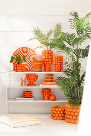 Vază, Portocale, ceramică, Orange, L 15| W 15| H 26.5 cm [3]