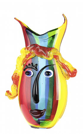 Vaza Rainbow, sticla, multicolor, 23x10x37 cm [1]