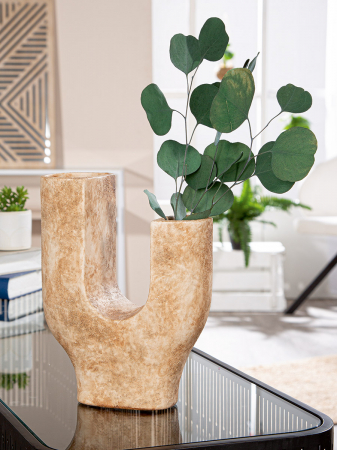 Vaza, Remina, Ceramica, maro deschis, PU 2, L. 9 cm, L. 19 cm, H. 25 cm [3]