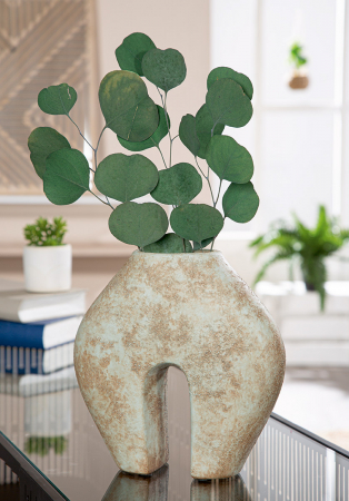 Vaza, Remina, Ceramica, verde, PU 3, L. 7 cm, L. 21 cm, H. 20,5 cm [3]
