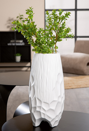 VAZE SI GHIVECE - Vaza, "Roma", Ceramica, alba, PU 1, H 40 cm, A. 19 cm