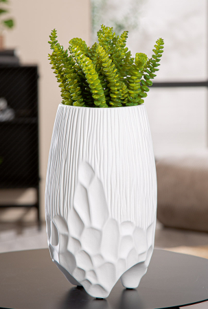 VAZE SI GHIVECE - Vaza, "Roma", Ceramica, alba, PU 2, H 29 cm, A. 17 cm