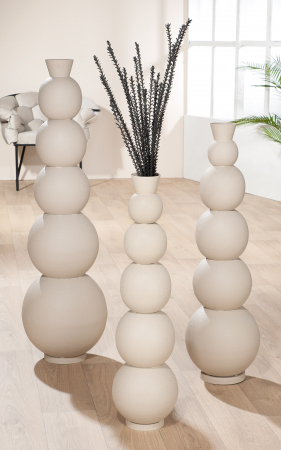 SALE % - Vaza Rotonda, fier, gri, 112x31 cm