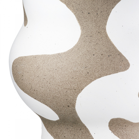Vaza, rotunda, Areno, Ceramica, gri, alb, PU 2, H. 20 cm, D. 22,5 cm [2]