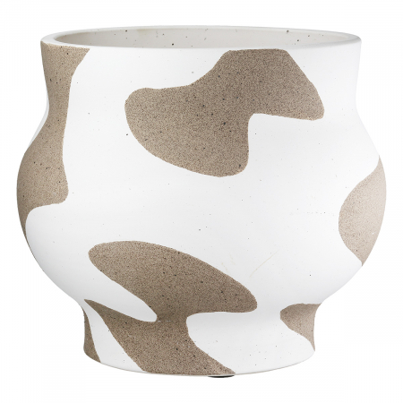 Vaza, rotunda, Areno, Ceramica, gri, alb, PU 2, H. 20 cm, D. 22,5 cm [1]