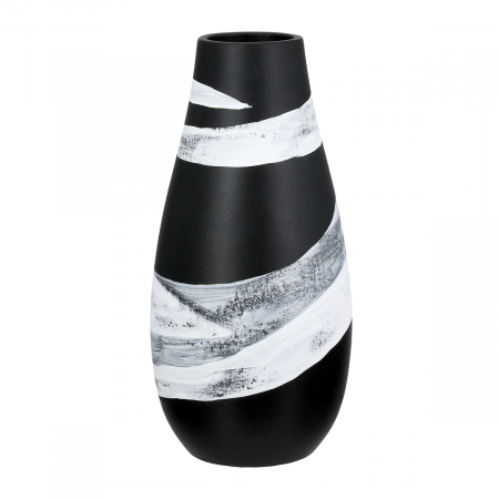 Vaza, rotunda, Escovus, Ceramica, neagra, PU 2, H. 28,5 cm, D. 14 cm VAZE SI GHIVECE - Vaza, rotunda, Escovus, Ceramica, neagra, PU 2, H. 28,5 cm, D. 14 cm