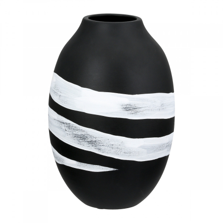 Vaza, rotunda, Escovus, Ceramica, neagra, PU 3, H. 21 cm, D. 14 cm VAZE SI GHIVECE - Vaza, rotunda, Escovus, Ceramica, neagra, PU 3, H. 21 cm, D. 14 cm