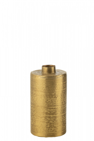 SALE % - Vază, rotundă, metal, Auriu, S, L 20| W 20| H 38.5 cm