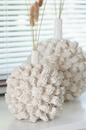 Vază, Saki ceramică, Alb L, L 24.5| W 24.5| H 30 cm [3]