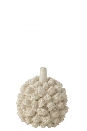 SALE % - Vază, Saki ceramică, Albă S, L 19| W 19| H 21 cm