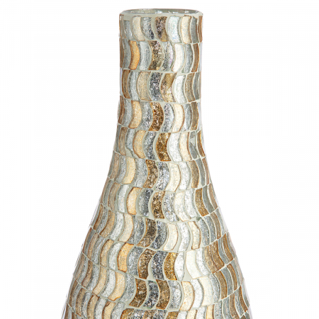 Vaza, Sanga, grafica, Sticla, auriu, argintiu, PU 2, H. 32 cm, D. 13 cm [1]