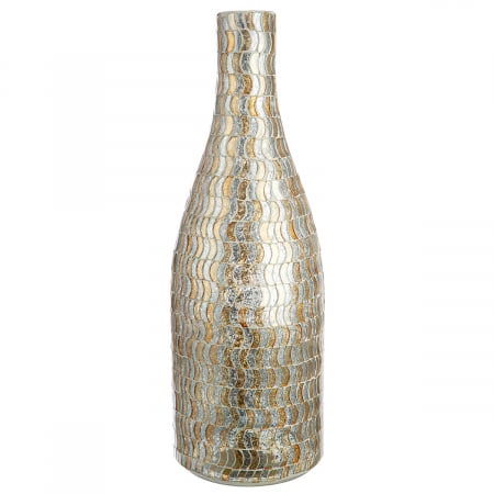 SALE % - Vaza, Sanga, grafica, Sticla, auriu, argintiu, PU 2, H. 37 cm, D. 13 cm