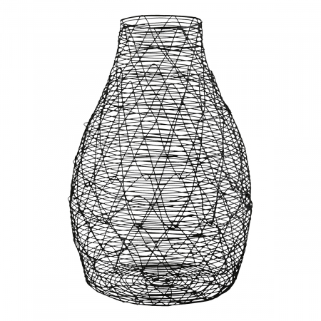 Vază, Sârmă, Metal, negru, PU 2, H. 33 cm, D. 22 cm [1]