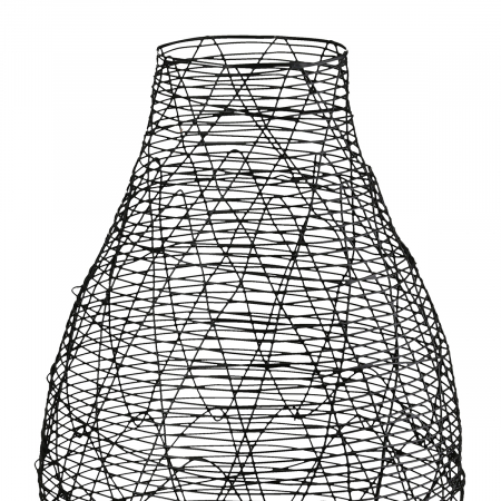 Vază, Sârmă, Metal, negru, PU 2, H. 33 cm, D. 22 cm [2]