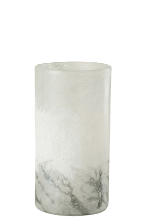 Vaza, Sticla, Alb, 15x15x28 SALE % - Vaza, Sticla, Alb, 15x15x28
