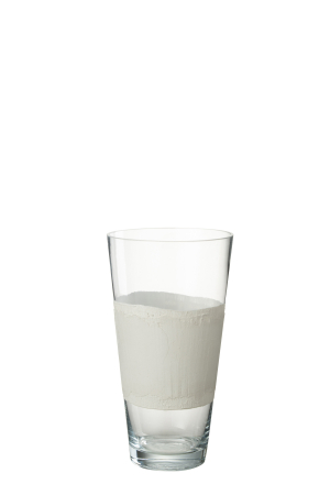 SALE % - Vaza, Sticla, Alb , 19x19x35