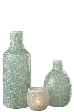 Vaza, Sticla, Albastru, 17x17x43 [2]